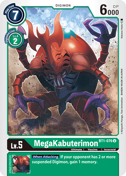 BT1-076UC MegaKabuterimon - Volution Cards and Collectables