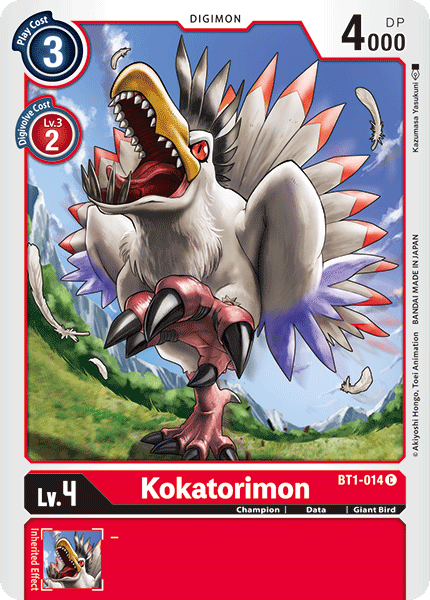 BT1-014C Kokatorimon - Volution Cards and Collectables