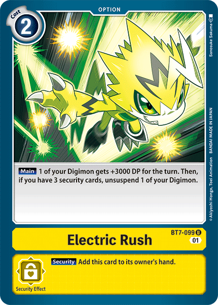 BT7-099UC Electric Rush - Volution Cards and Collectables