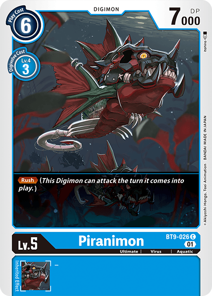 BT9-026C Piranimon - Volution Cards and Collectables