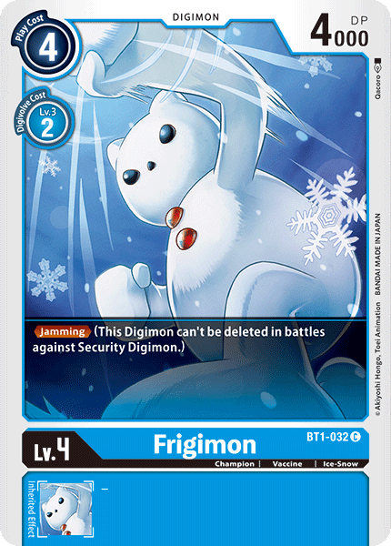 BT1-032C Frigimon - Volution Cards and Collectables