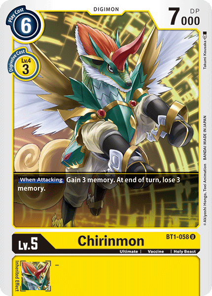 BT1-058UC Chirinmon - Volution Cards and Collectables