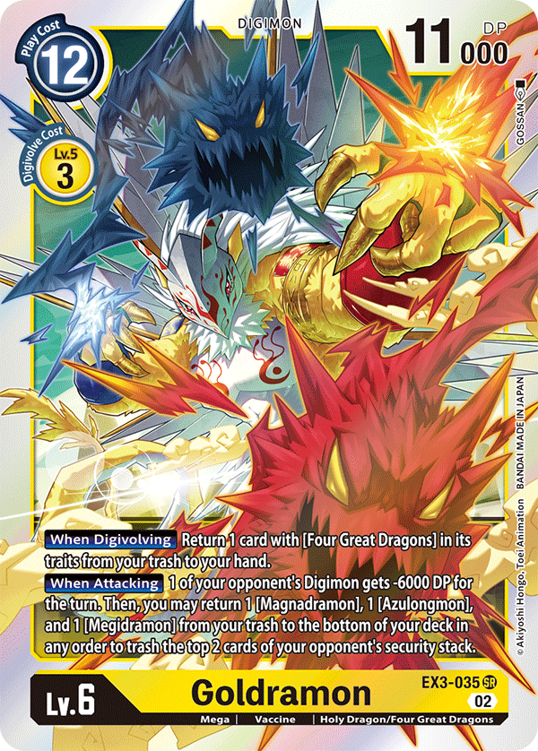 EX3-035SR Goldramon - Volution Cards and Collectables