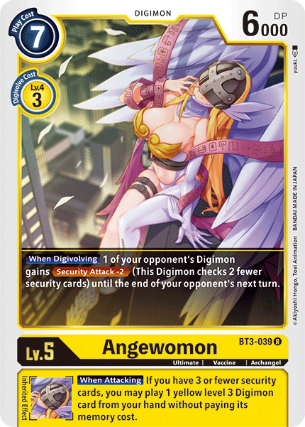 BT3-039R Angewomon - Volution Cards and Collectables