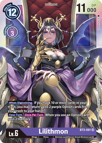 BT3-091SR Lillithmon - Volution Cards and Collectables