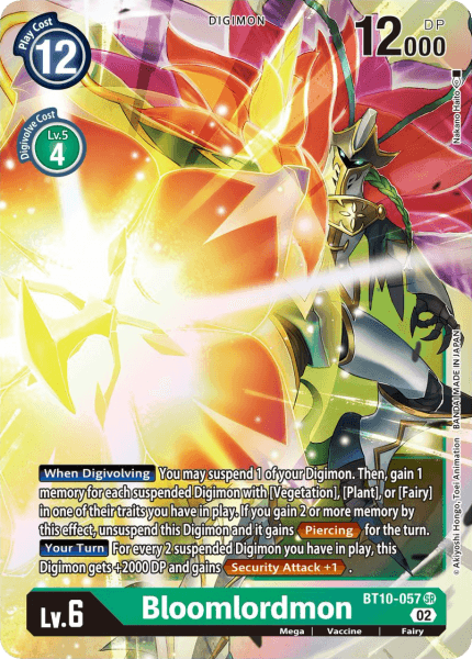 BT10-057SR BloomLordmon - Volution Cards and Collectables