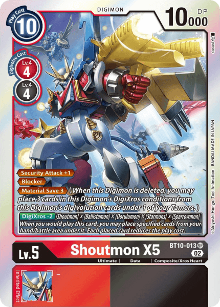 BT10-013SR Shoutmon X5 - Volution Cards and Collectables