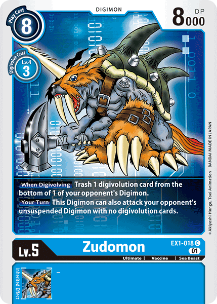 EX1-018C Zudomon - Volution Cards and Collectables