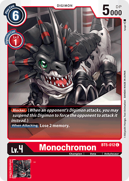 BT5-012C Monochromon - Volution Cards and Collectables