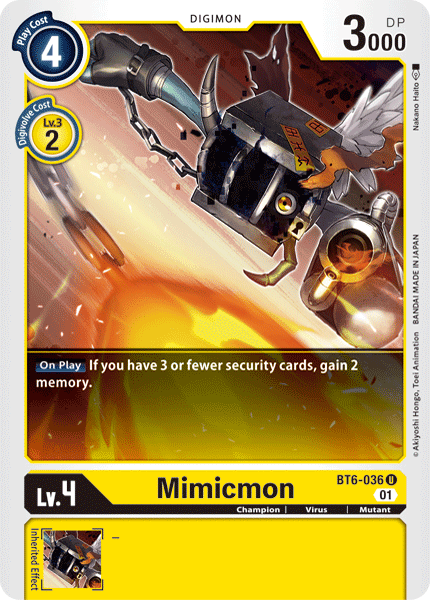 BT6-036UC Mimicmon - Volution Cards and Collectables