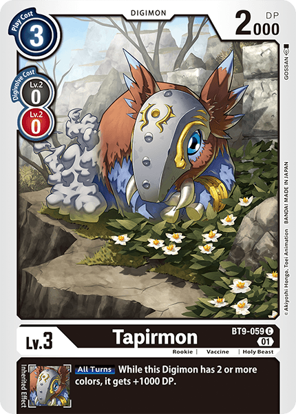 BT9-059C Tapirmon - Volution Cards and Collectables