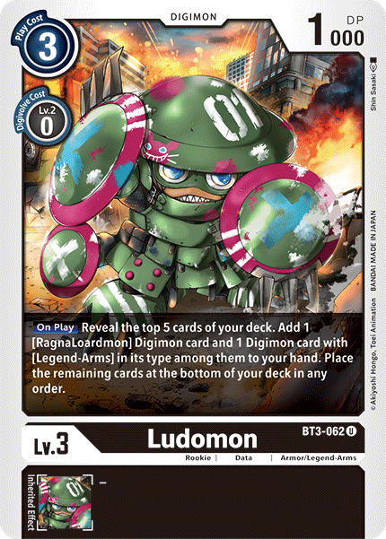 BT3-062UC Ludomon - Volution Cards and Collectables