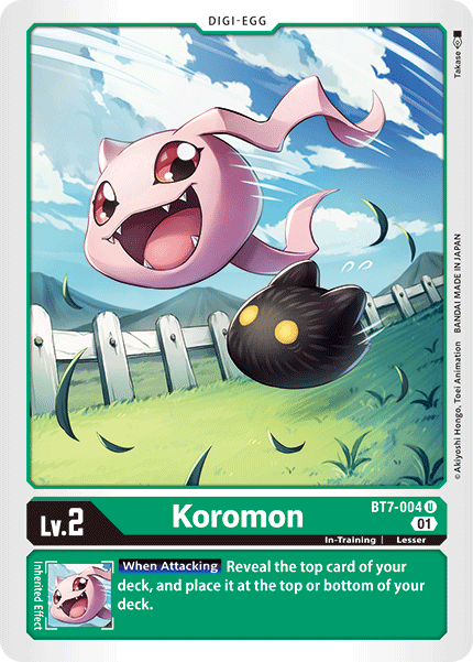 BT7-004UC Koromon - Volution Cards and Collectables