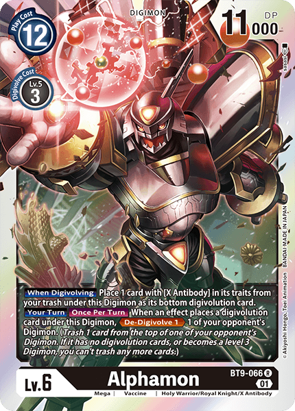 BT9-066R Alphamon - Volution Cards and Collectables