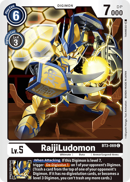 BT3-069C RaijiLudomon - Volution Cards and Collectables