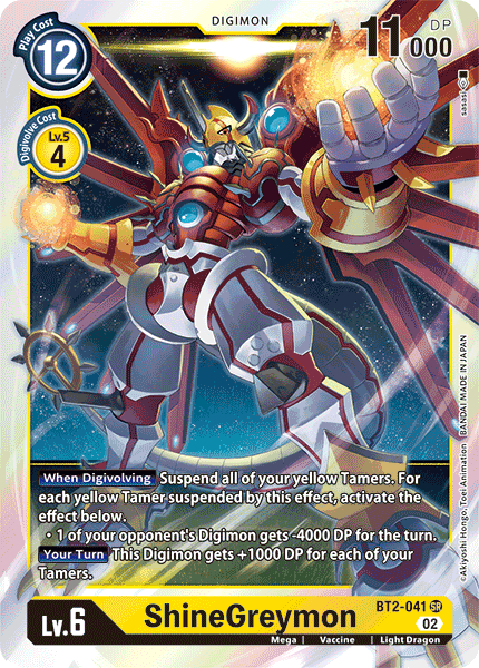 BT2-041SR ShineGreymon (Resurgence Booster Reprint)