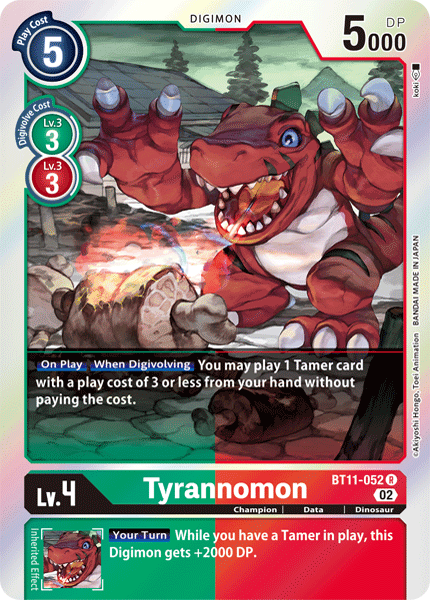 BT11-052R Tyrannomon - Volution Cards and Collectables