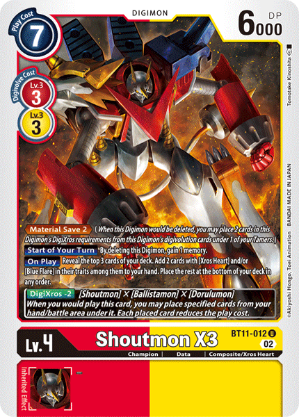 BT11-012UC Shoutmon X3 (Foil) - Volution Cards and Collectables