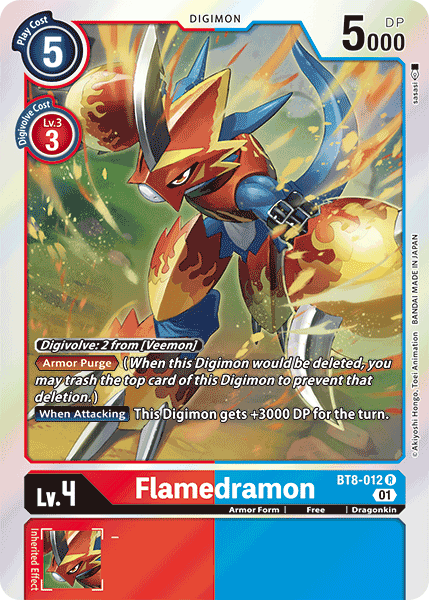 BT8-012R Flamedramon - Volution Cards and Collectables