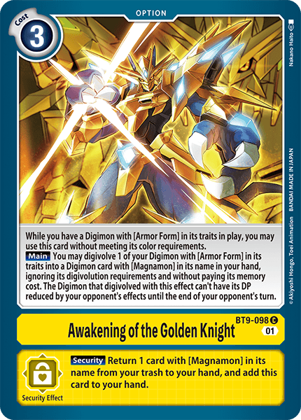 BT9-098C Awakening of the Golden Knight - Volution Cards and Collectables