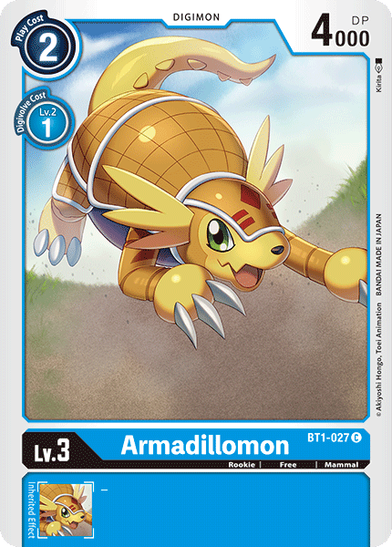 BT1-027C Armadillomon - Volution Cards and Collectables