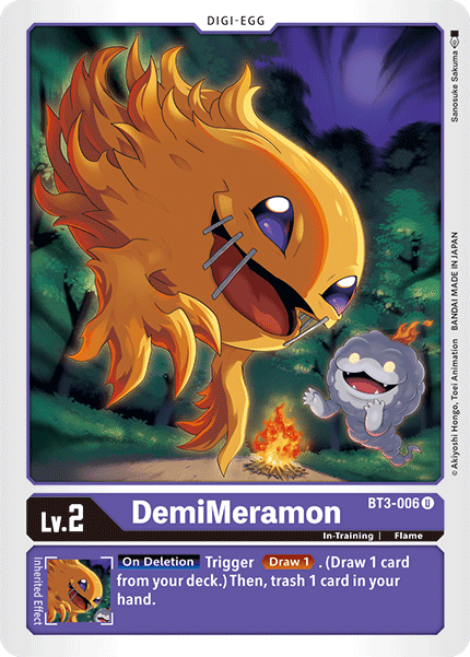 BT3-006UC DemiMeramon - Volution Cards and Collectables