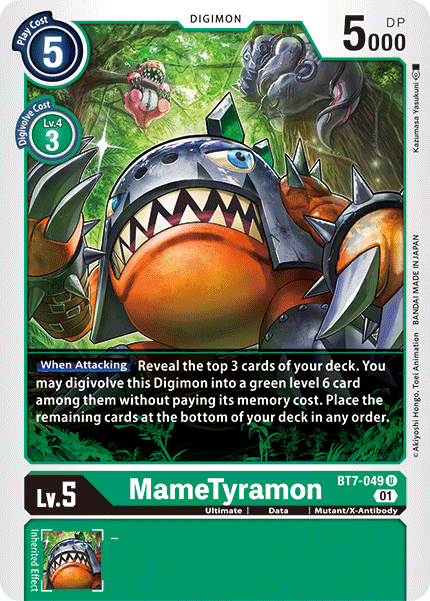 BT7-049UC MameTyramon - Volution Cards and Collectables