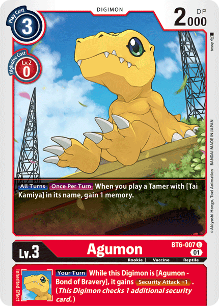 BT6-007UC Agumon - Volution Cards and Collectables