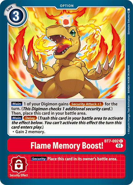 BT7-092C Flame Memory Boost! - Volution Cards and Collectables