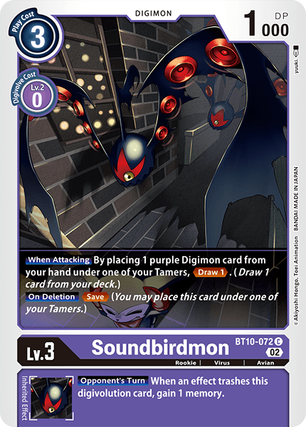 BT10-072C Soundbirdmon - Volution Cards and Collectables