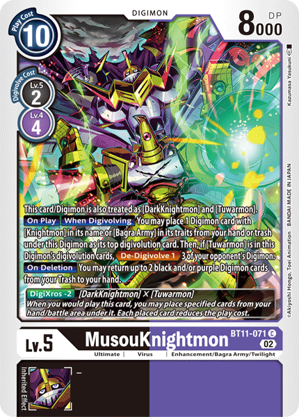 BT11-071C MusouKnightmon - Volution Cards and Collectables