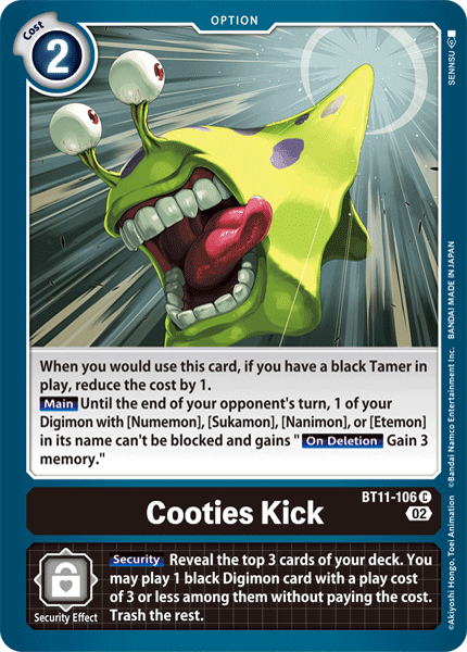 BT11-106C Cooties Kick (Foil) - Volution Cards and Collectables