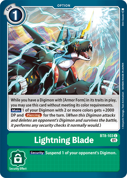 BT8-103C Lightning Blade - Volution Cards and Collectables