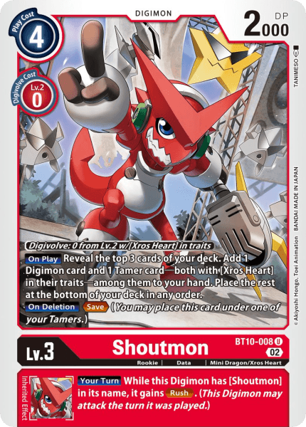 BT10-008UC Shoutmon - Volution Cards and Collectables