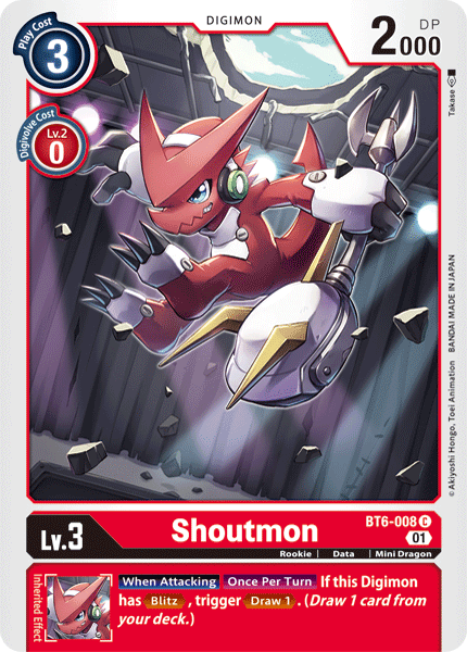 BT6-008C Shoutmon - Volution Cards and Collectables