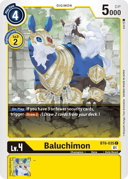 BT6-035C Baluchimon - Volution Cards and Collectables