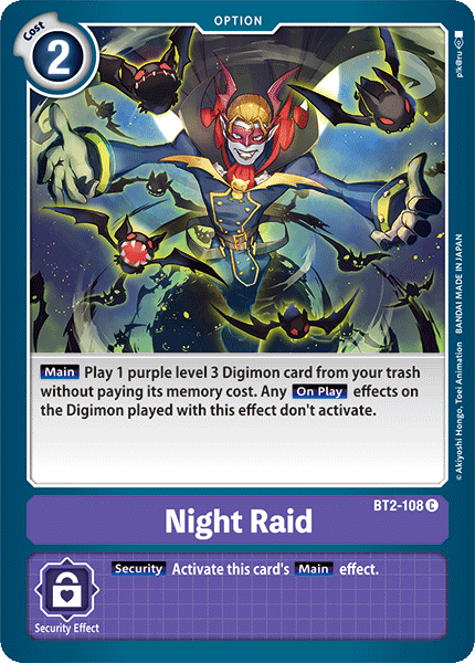 BT2-108C Night Raid - Volution Cards and Collectables