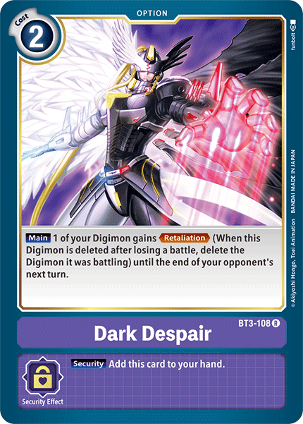 BT3-108R Dark Despair - Volution Cards and Collectables