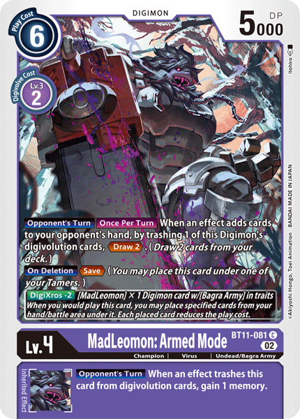 BT11-081C MadLeomon: Armed Mode - Volution Cards and Collectables