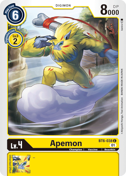 BT6-038C Apemon - Volution Cards and Collectables