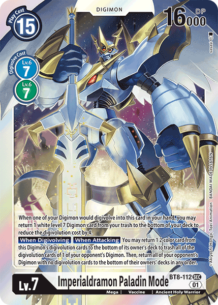 BT8-112SEC Imperialdramon Paladin Mode - Volution Cards and Collectables