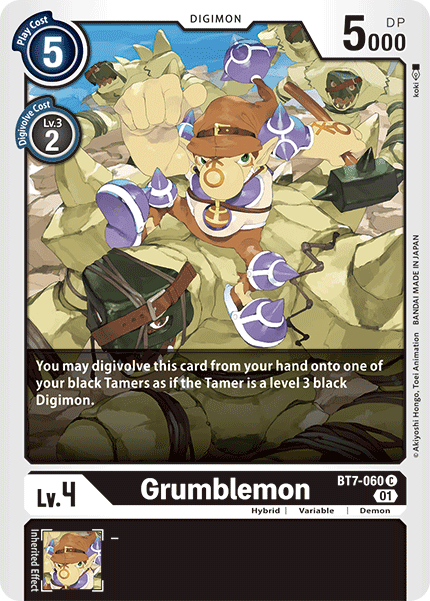 BT7-060C Grumblemon - Volution Cards and Collectables