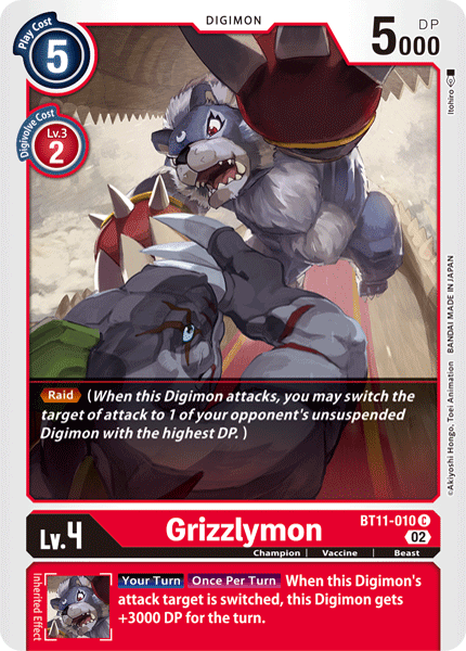 BT11-010C Grizzlymon - Volution Cards and Collectables