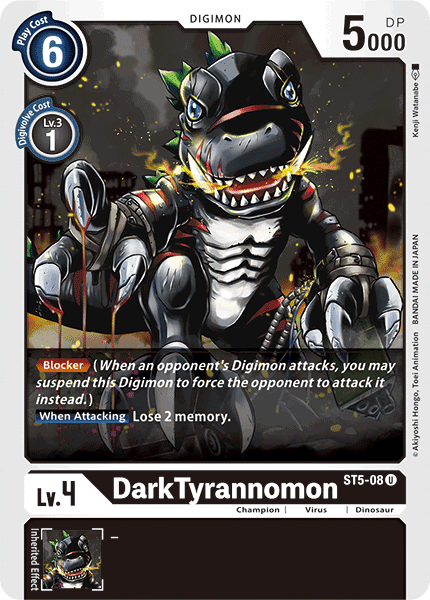 ST5-08UC DarkTyrannomon - Volution Cards and Collectables