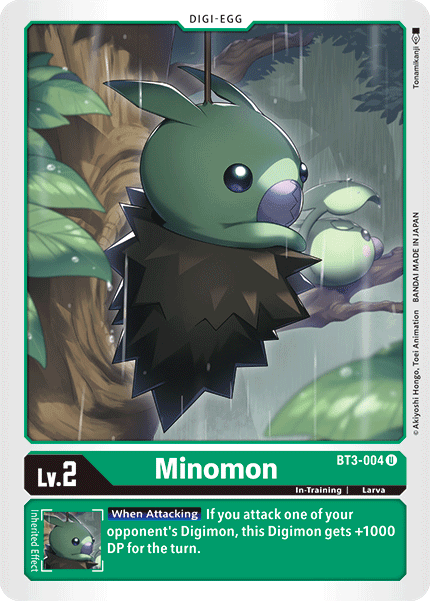 BT3-004UC Minomon - Volution Cards and Collectables