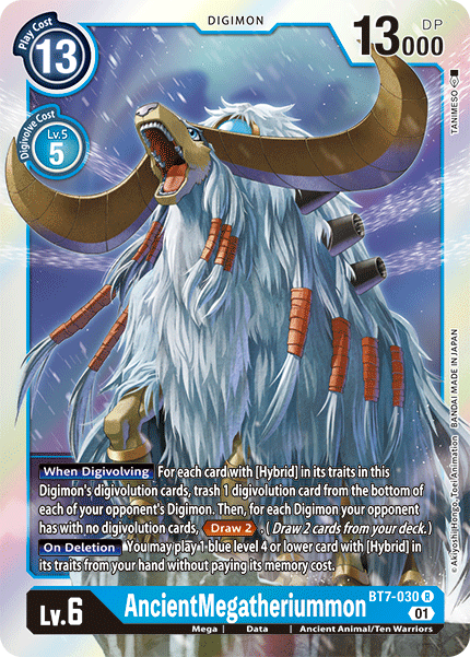 BT7-030R AncientMegatheriummon - Volution Cards and Collectables