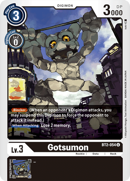 BT2-054UC Gotsumon - Volution Cards and Collectables