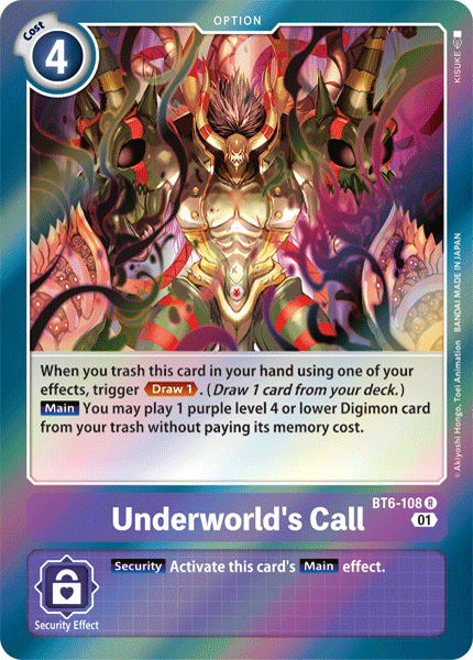 BT6-108R Underworld's Call - Volution Cards and Collectables