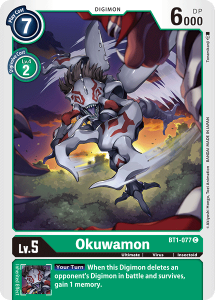 BT1-077C Okuwamon - Volution Cards and Collectables