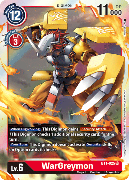 BT1-025SR WarGreymon - Volution Cards and Collectables